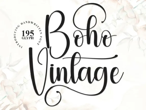 Boho Vintage Script font