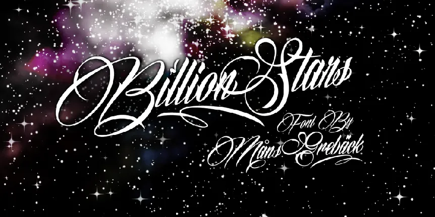 Billion Stars Personal Use font