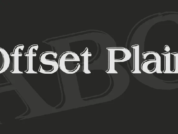 Offset Plain font