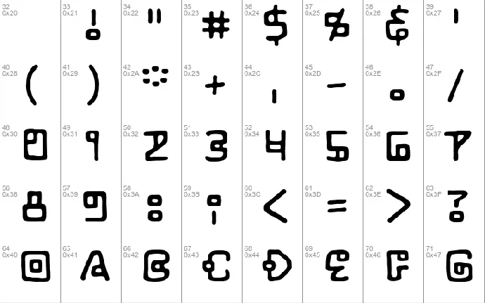 LifeForm BB font