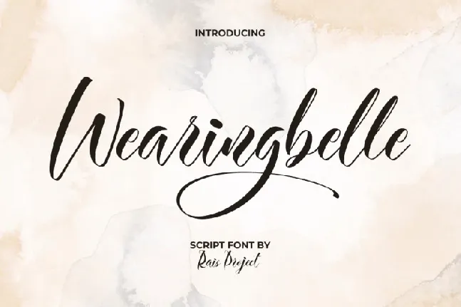 Wearingbelle font