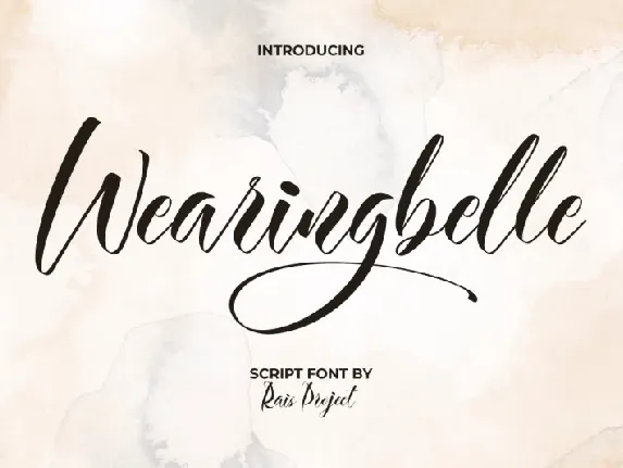 Wearingbelle font