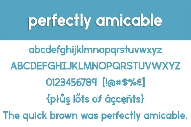 Perfectly Amicable font