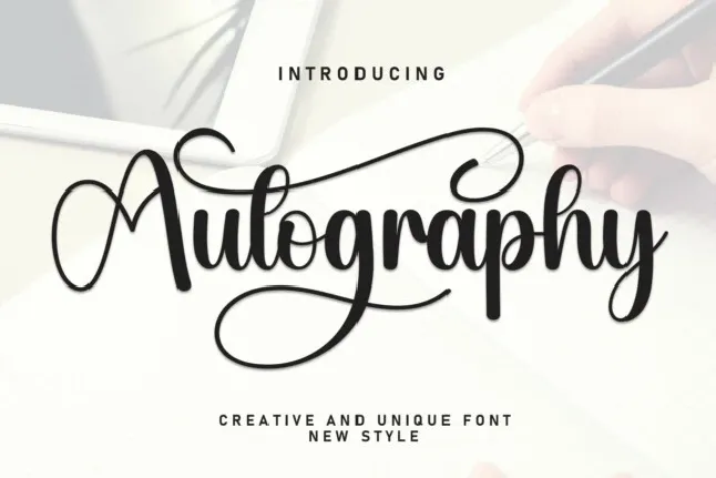 Autography Calligraphy font