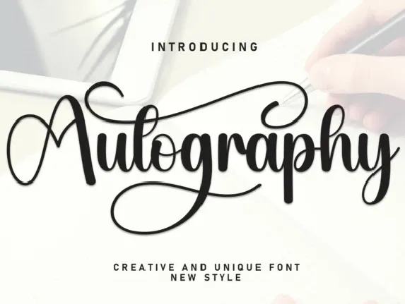 Autography Calligraphy font