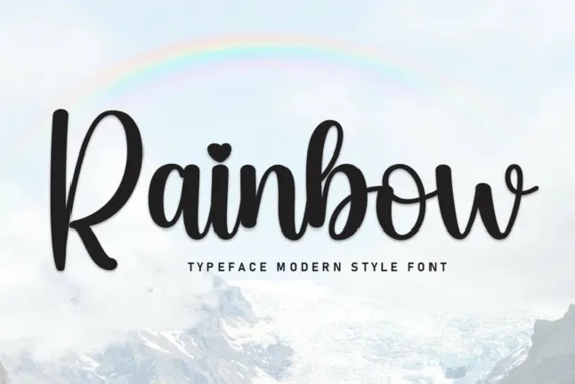 Rainbow Script font