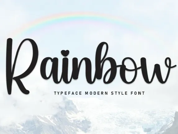 Rainbow Script font