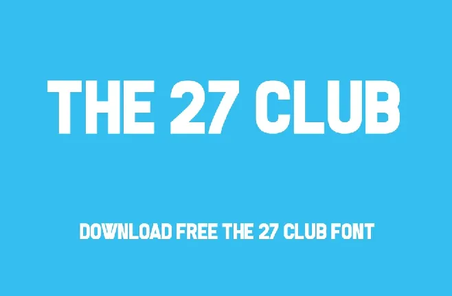 The 27 Club font