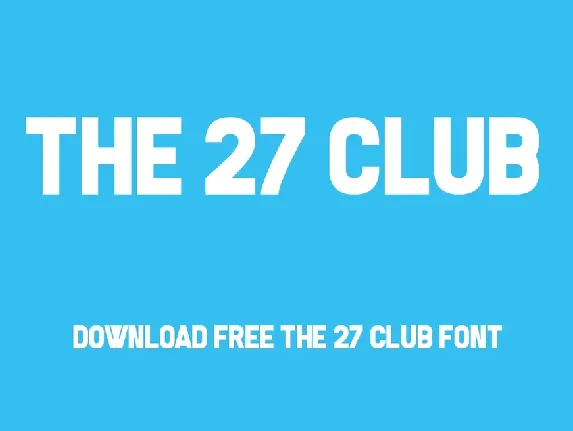 The 27 Club font