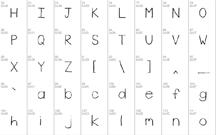 Rudiment font