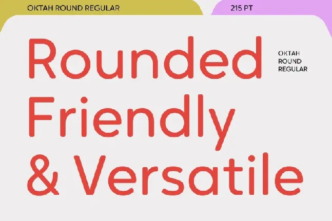 Oktah Round Family font