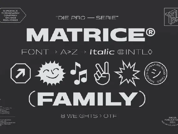 Matrice Family font