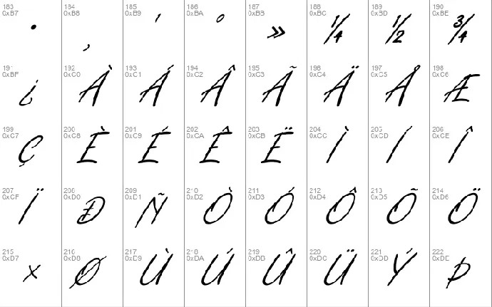 Font Handwritten