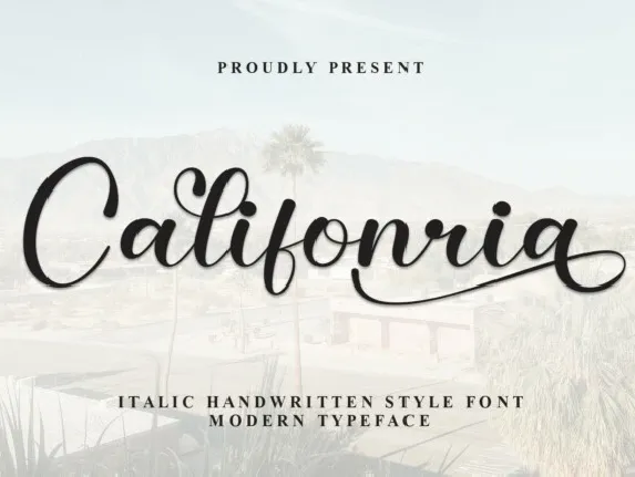 California Calligraphy font