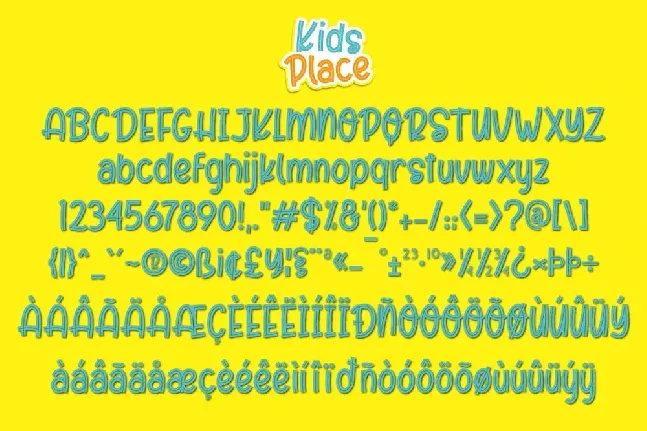 Kids Place Display font