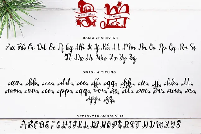 Sweet Christmas Monogram font