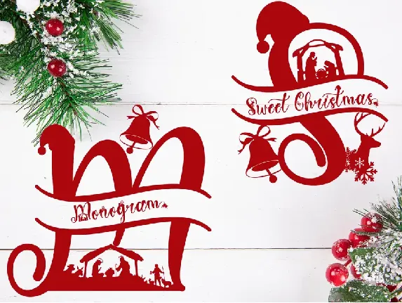 Sweet Christmas Monogram font