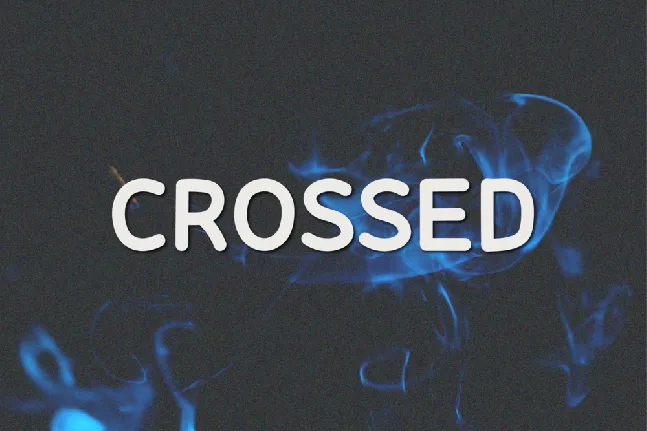 Crossed font