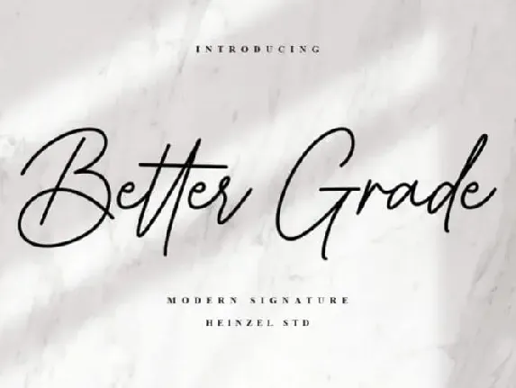 Better Grade Handwritten font