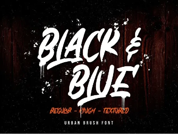 Black & Blue Brush font