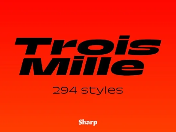 Trois Mille Family font