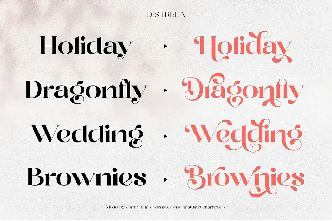 Distrela font