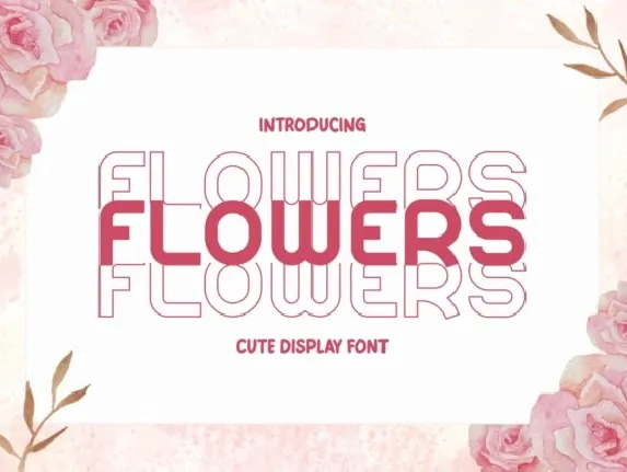 Flowers Display font