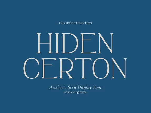 Hiden Certon font