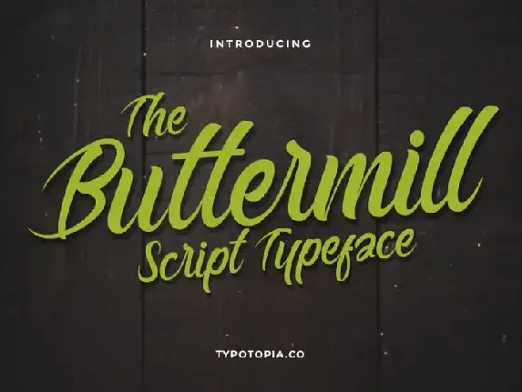 Buttermill Fancy Script Typeface font