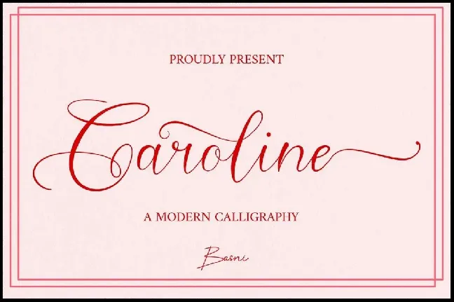 Caroline font