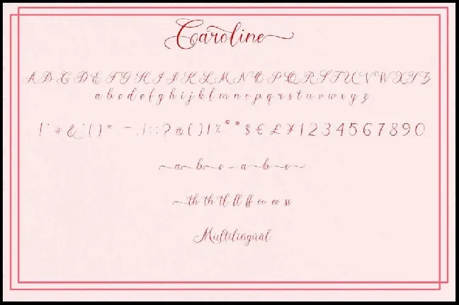 Caroline font