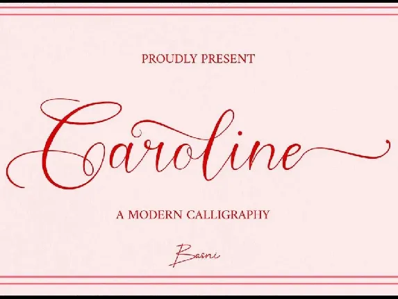 Caroline font