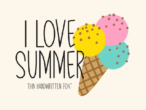 I Love Summer font