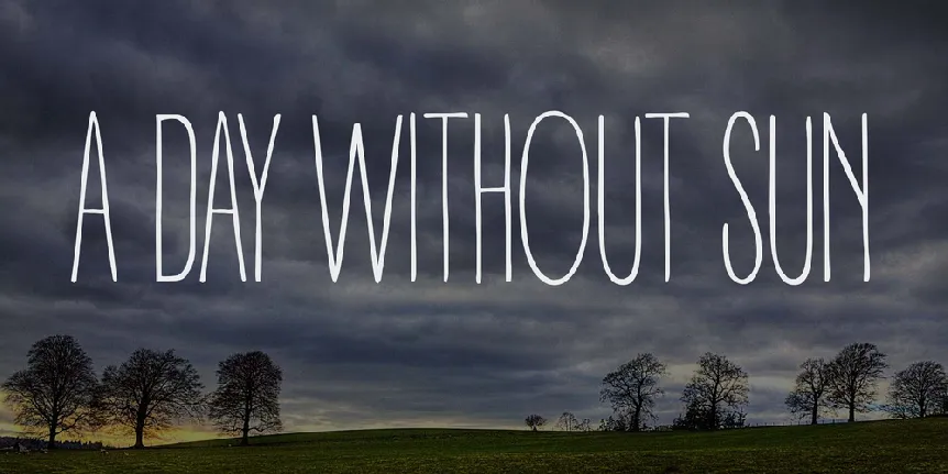 A DAY WITHOUT SUN font