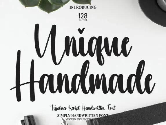 Unique Handmade font