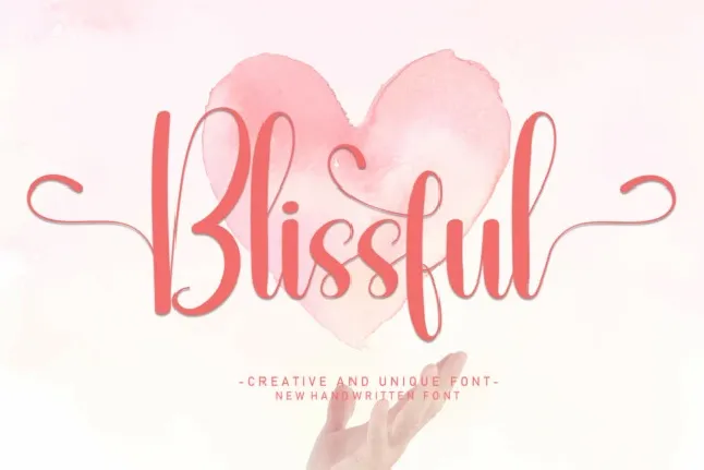 Blissful Script font