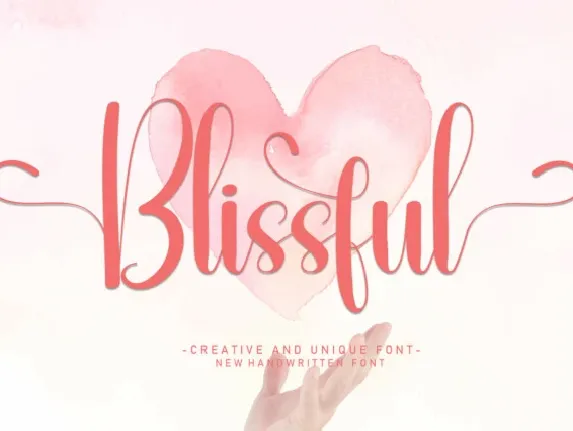 Blissful Script font