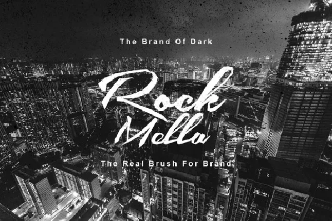 Rock Mella Brush Free font