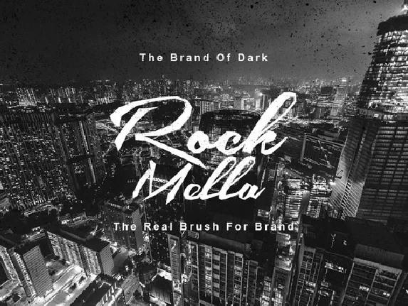 Rock Mella Brush Free font