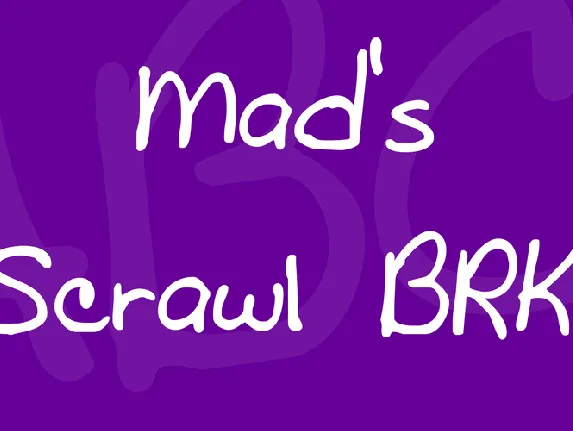 Mad's Scrawl BRK font