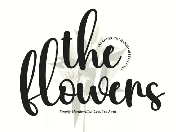 The Flowers Script font