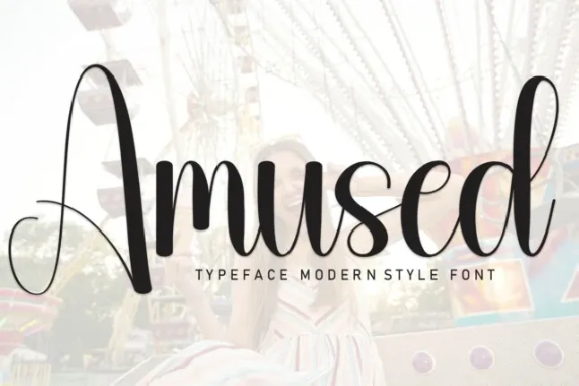 Amused Script font