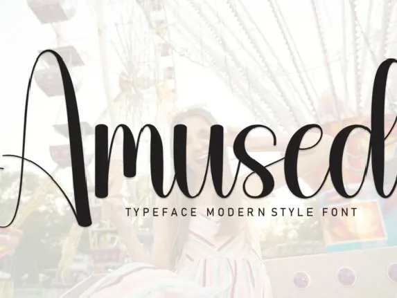 Amused Script font