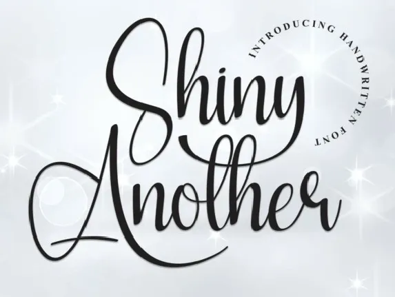 Shiny Another Script font