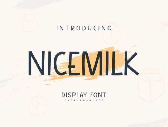 NicemilkDEMO font