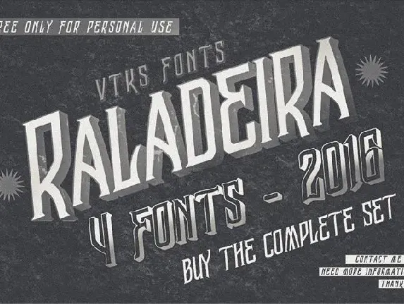 Vtks Raladeira 2 font