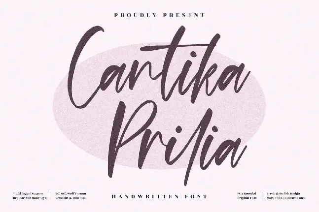 Cantika Prilia font