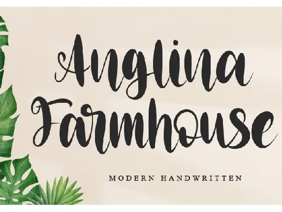 Anglina Farmhouse-Personal use font