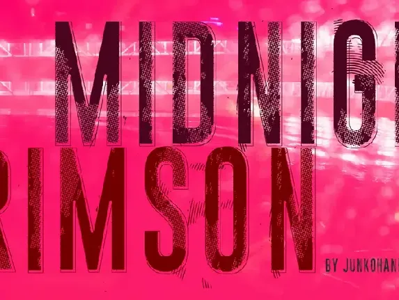 Midnight crimson font