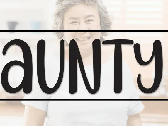 Aunty Display font